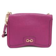 Pre-owned Leather shoulder-bags Salvatore Ferragamo Pre-owned , Purple...