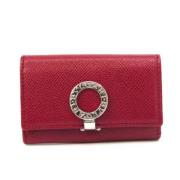 Pre-owned Leather key-holders Bvlgari Vintage , Red , Dames