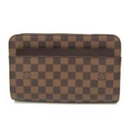 Pre-owned Fabric clutches Louis Vuitton Vintage , Brown , Dames