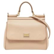 Pre-owned Leather handbags Dolce & Gabbana Pre-owned , Beige , Dames