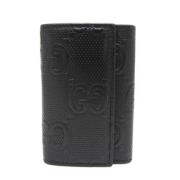 Pre-owned Leather key-holders Gucci Vintage , Black , Dames