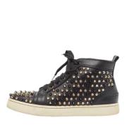 Pre-owned Leather sneakers Christian Louboutin Pre-owned , Black , Dam...