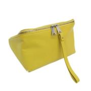 Pre-owned Leather clutches Bottega Veneta Vintage , Yellow , Dames