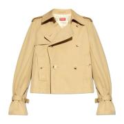 Korte trenchcoat Kenzo , Beige , Dames