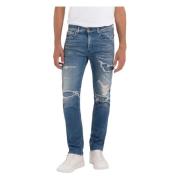 Tapered Jeans Lente/Zomer Collectie Replay , Blue , Heren