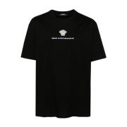 Zwarte Katoenen Jersey Medusa Head T-shirt Versace , Black , Heren