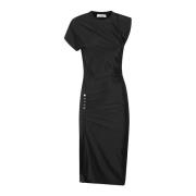 Elegante Midi Jurk Paco Rabanne , Black , Dames