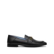 Zwart Goud Slipper Kalfsleer Versace , Black , Heren