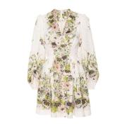 Bloemenprint Witte Jurk Zimmermann , Multicolor , Dames