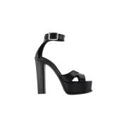 Leather heels Alexander McQueen , Black , Dames
