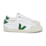 Canvas Volley Sneaker Wit & Emeraude Veja , White , Dames
