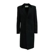 Pre-owned Wool outerwear Saint Laurent Vintage , Black , Dames
