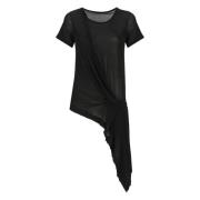 Zwart T-shirt met Asymmetrische Zoom Yohji Yamamoto , Black , Dames