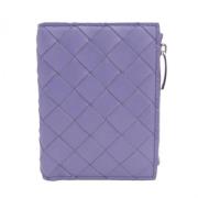 Pre-owned Leather wallets Bottega Veneta Vintage , Purple , Dames