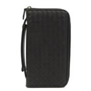 Pre-owned Leather wallets Bottega Veneta Vintage , Black , Heren