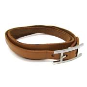 Pre-owned Leather bracelets Hermès Vintage , Brown , Dames