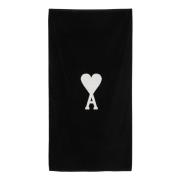 Zwart Katoenen Handdoek met Monogram Ami Paris , Black , Dames