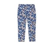 Gedrukte Blauwe Katoenen Broek Max Mara Weekend , Blue , Dames