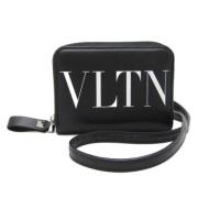 Pre-owned Leather wallets Valentino Vintage , Black , Dames