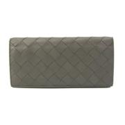 Pre-owned Leather wallets Bottega Veneta Vintage , Gray , Dames