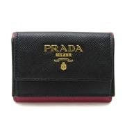 Pre-owned Leather wallets Prada Vintage , Black , Dames