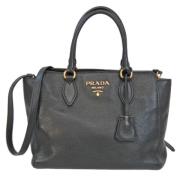 Pre-owned Leather handbags Prada Vintage , Black , Dames