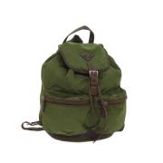 Pre-owned Nylon backpacks Prada Vintage , Green , Dames