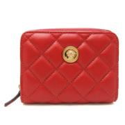 Pre-owned Leather wallets Versace Pre-owned , Red , Dames