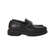 Pre-owned Leather flats Salvatore Ferragamo Pre-owned , Black , Heren