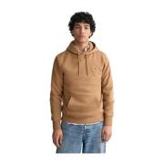 Hoodie met geborduurd logo Gant , Beige , Heren