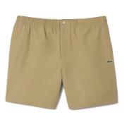 Relaxed Fit Katoenen Poplin Shorts Lacoste , Brown , Heren