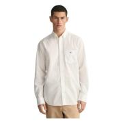 Klassieke Poplin Overhemd met Jaren 80 Geïnspireerde Patch Gant , Whit...