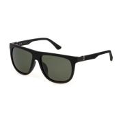 Matte Black Sunglasses with Smoke Lenses Police , Black , Unisex