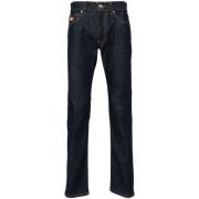 Blauwe Slim Fit Jeans Versace , Blue , Heren