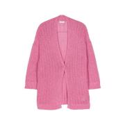 Roze Sequin-detail V-hals Cardigan Peserico , Pink , Dames