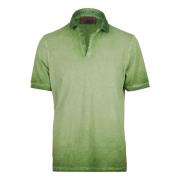 Groene Katoenen Polo V-Hals Shirt Gallo , Green , Heren