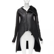 Pre-owned Leather outerwear Rick Owens Pre-owned , Black , Dames