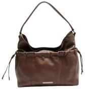 Pre-owned Leather shoulder-bags Burberry Vintage , Brown , Dames