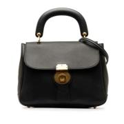 Pre-owned Leather handbags Burberry Vintage , Black , Dames