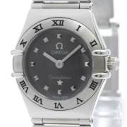 Pre-owned Stainless Steel watches Omega Vintage , Black , Dames