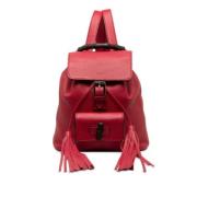 Pre-owned Leather backpacks Gucci Vintage , Red , Dames