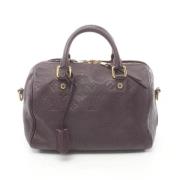 Pre-owned Leather handbags Louis Vuitton Vintage , Purple , Dames