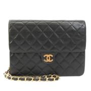 Pre-owned Leather chanel-bags Chanel Vintage , Black , Dames