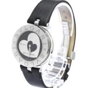 Pre-owned Leather watches Bvlgari Vintage , Black , Dames