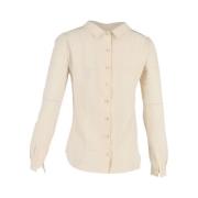 Pre-owned Silk tops Moschino Pre-Owned , Beige , Dames
