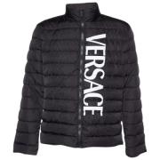 Pre-owned Nylon outerwear Versace Pre-owned , Black , Heren