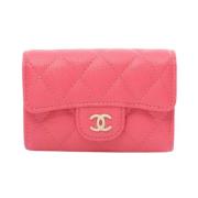 Pre-owned Fabric wallets Chanel Vintage , Pink , Dames
