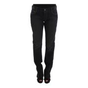 Klassieke Blauwe Slim-Fit Boyfriend Jeans Ermanno Scervino , Black , D...