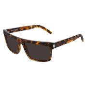 Klassieke Havana Grijze Zonnebril Saint Laurent , Multicolor , Unisex