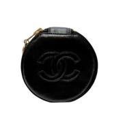 Pre-owned Leather clutches Chanel Vintage , Black , Dames